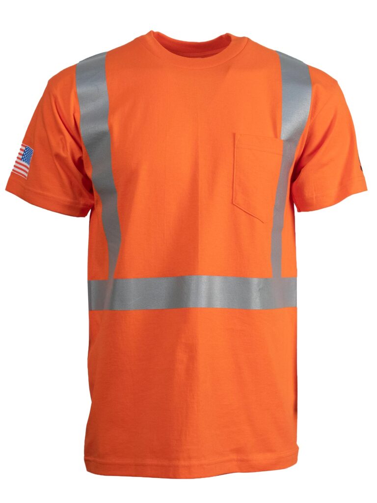 Bright Orange Safety Pocket Shirt
