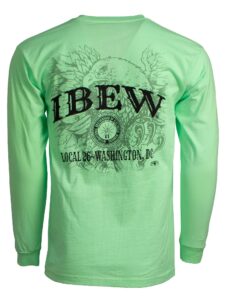 Long Sleeve Pocket Shirt - Lime - Backside