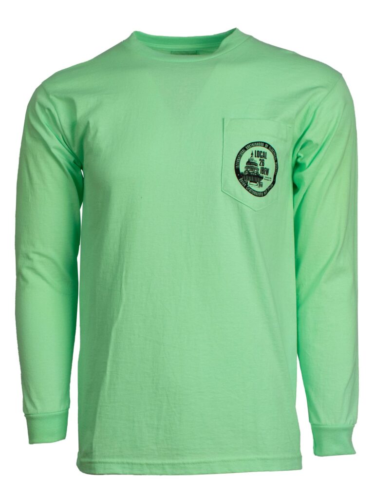 Long Sleeve Pocket Shirt - Lime - Frontside