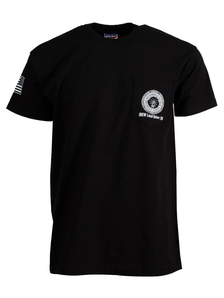 Short Sleeve Support American Jobs Pocket T-Shirt- Frontside