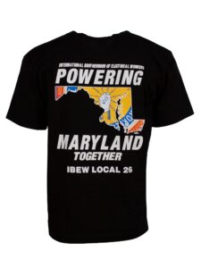 Powering Maryland T-Shirt - Black - Frontside
