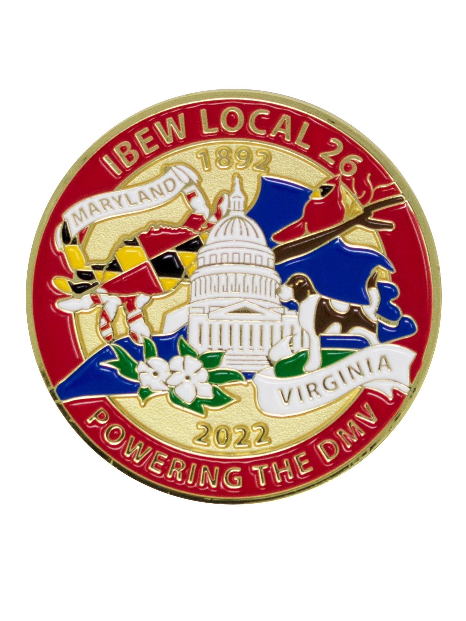 Powering The DMV Challenge Coin - Backside