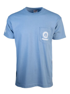 Short Sleeve Support American Jobs Pocket T-Shirt Carolina Blue - Front
